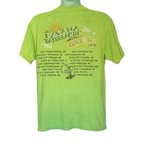 Jimmy Buffett Vintage 97  T-shirt Havana Daydreamin Green Short Sleeve Band Tee